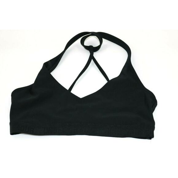 Under Armour Girls Black Sports Bra Athletic Gym Youth - Picture 1 of 5